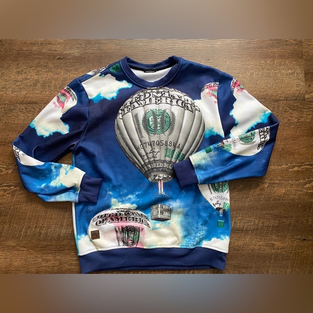 IMPERIOUS money balloons Benjamins crewneck sweatshirt crew streetwear skater M